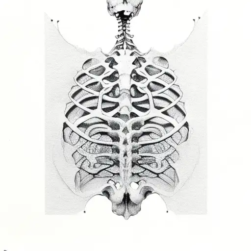 Skeletal Rib Cage Leaf Spiral