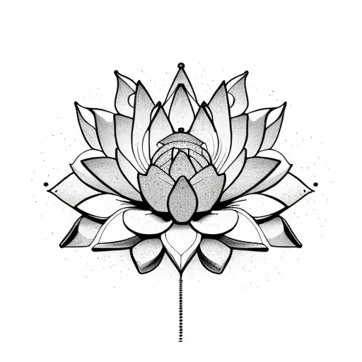 A Realistic Depiction Of A Colorful Lotus Flower Growing From A Human Brain