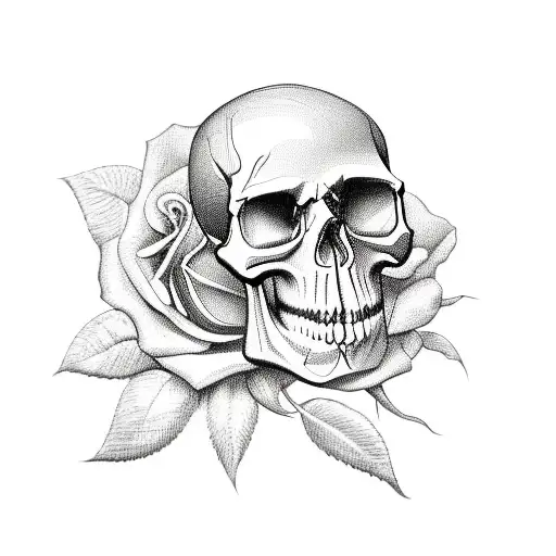 Skull With Roses