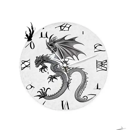 Dragon Raven Clock