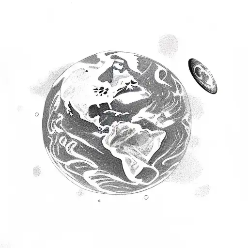 Kid On Moon Looking At Earth