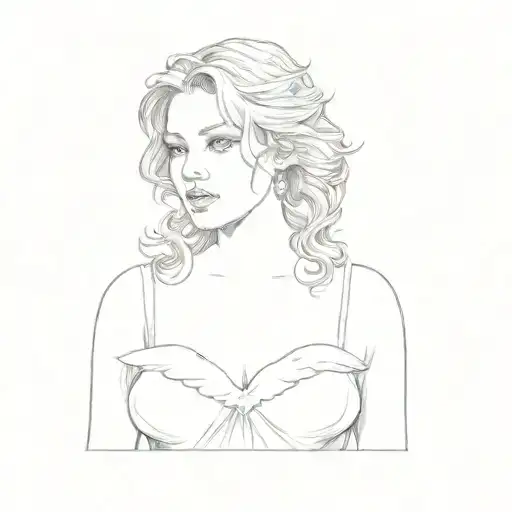 A Woman With Angel Wings