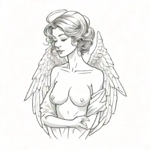 A Woman With Angel Wings