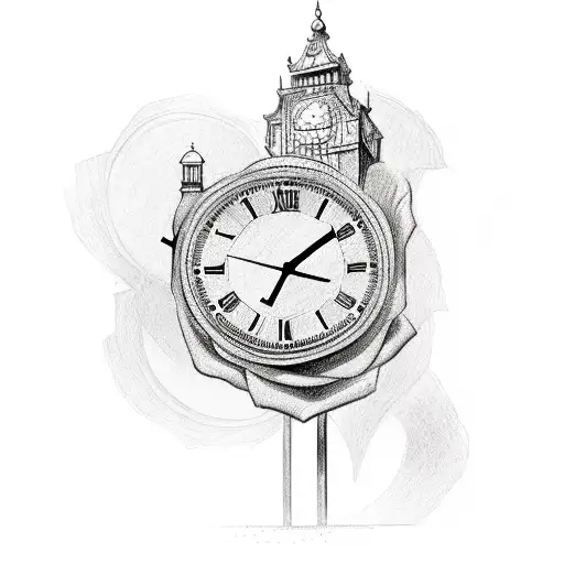 Rose With Clock Tower