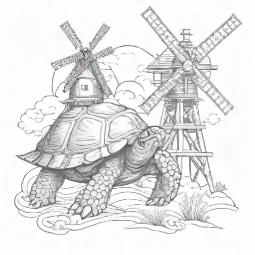Turtle And Windmill