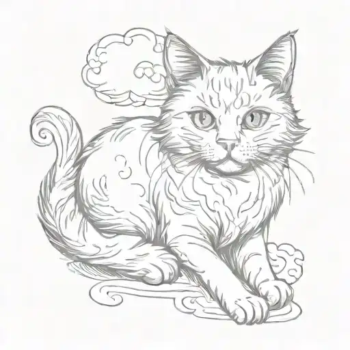 Cloud On Cat Sitting