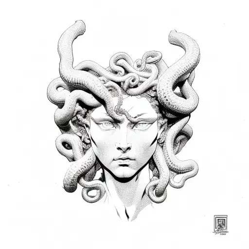 Medusa Stone Bust