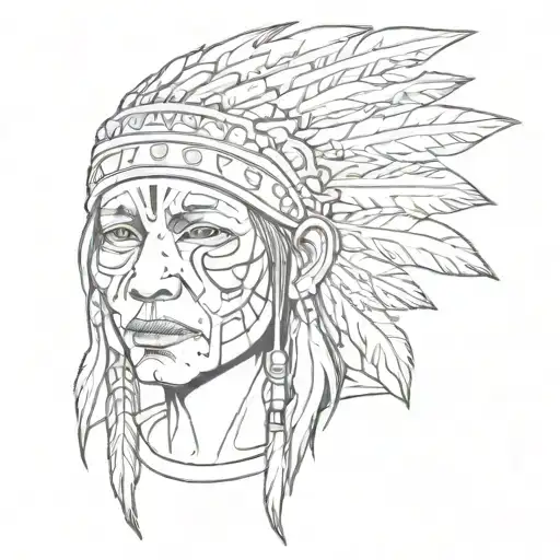 Zombi Face Child American Indian