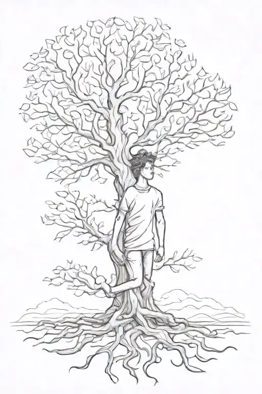 Tree Of Life And Young Boy