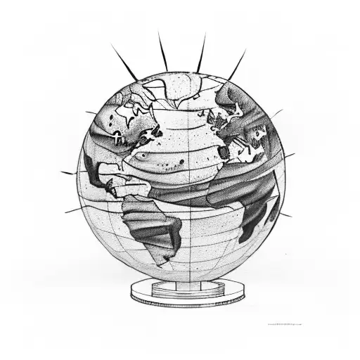 I Walk This Earth By Myself As The Border Of A Globe Thats Destroyed