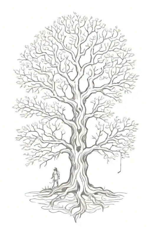 Tree Of Life And The Wounded Boy