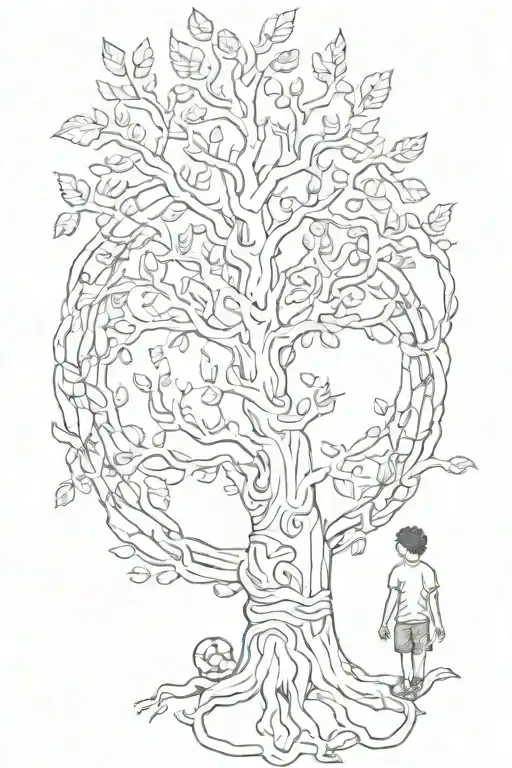 The Tree Of Life And The Sad Boy Wearing