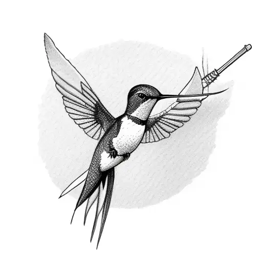 Hummingbird With Feathers Coming Off