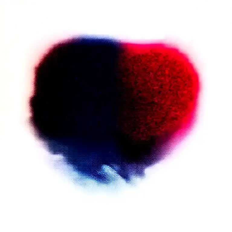 Two Rose Wrapped One Black One Red