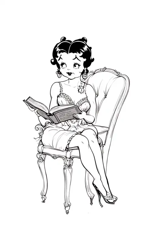 Betty Boop Reading Book