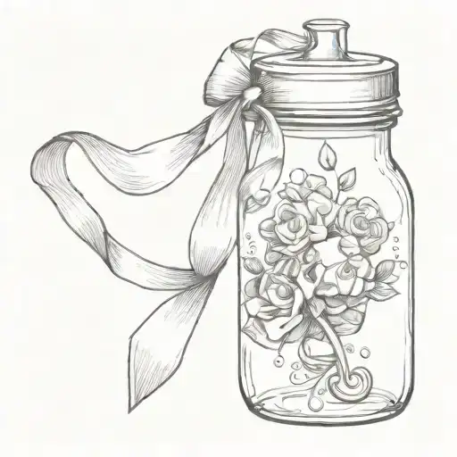 Baby Bottle And Ribbon Strap