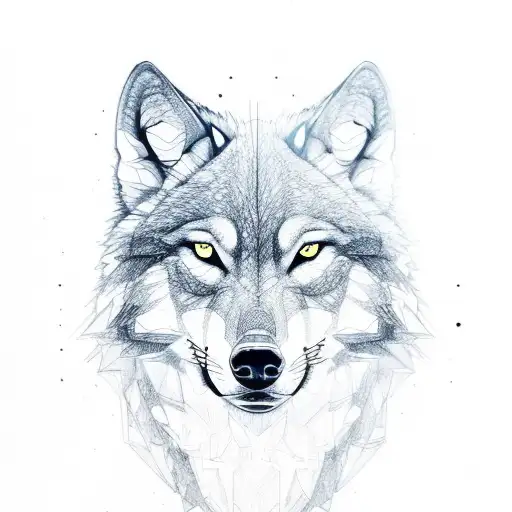 Line Art Wolf