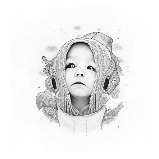 Sleeve Wrap For Woman With Their Kids Names