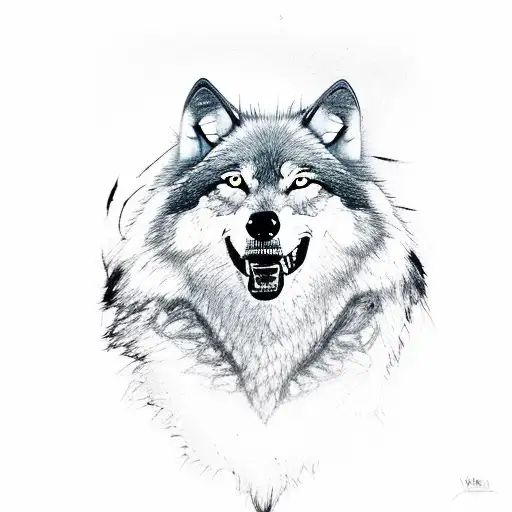 Wolf Coming Out From Joker's Mouth