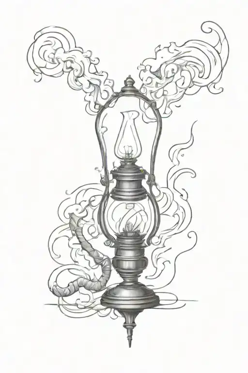 Lamp With Black Smoke