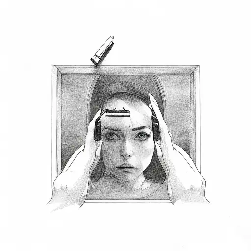 Person In Mirror Broken