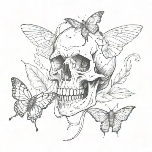 Skull And Moth