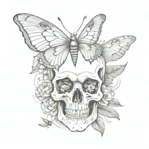 Skull And Moth