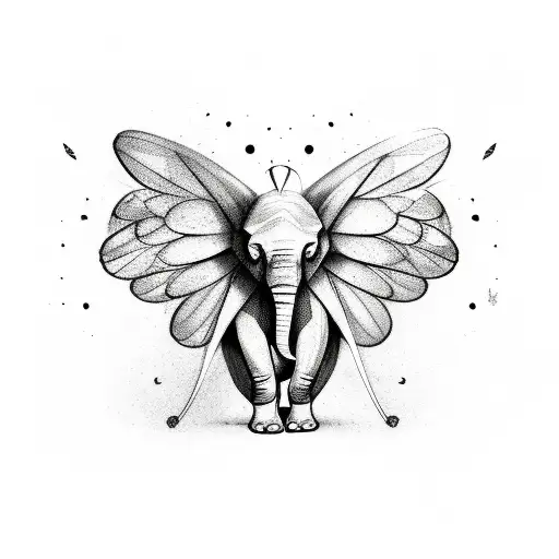 Butterfly Wings Ear Elephant
