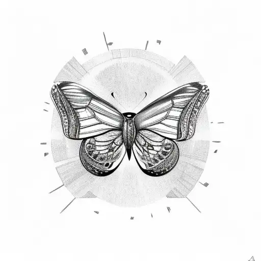 Butterfly With Sunset