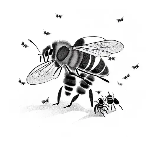 A Midwife Delivering A Baby Surrounded By Bees And Nature