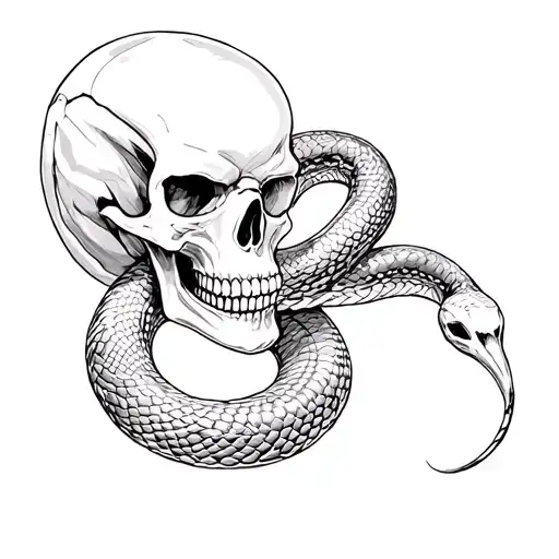 Skull And Snake