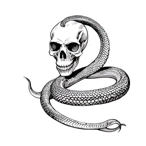 Skull And Snake