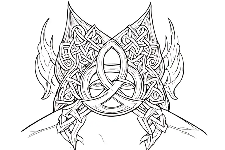 Celtic Character With A Triquetra As A Crown On His Head