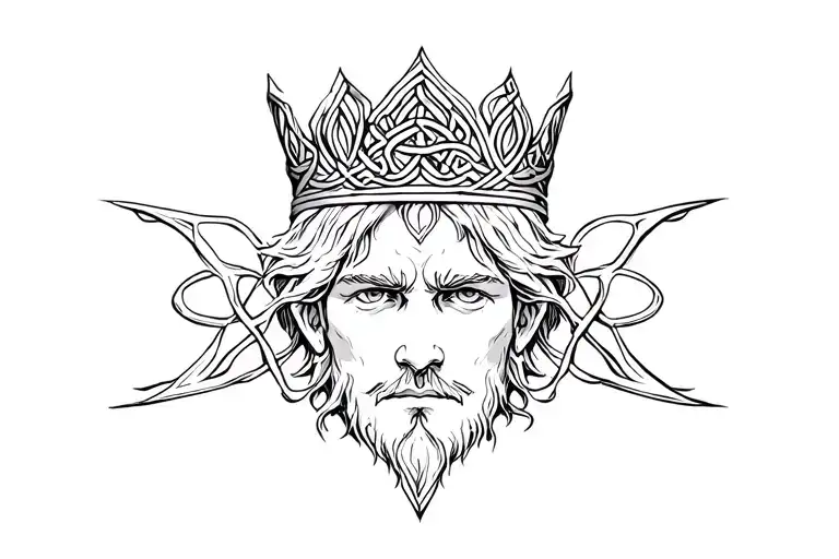 Celtic Character With A Crown