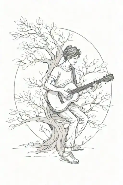 A Boy And His Guitar And The Tree Of Life