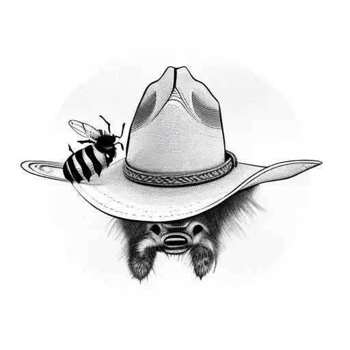 Cowboy Hat With A Bee On It