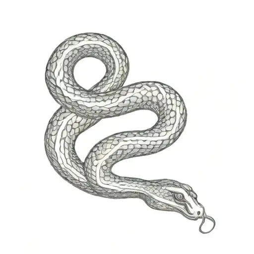 A Snake On A Black Background