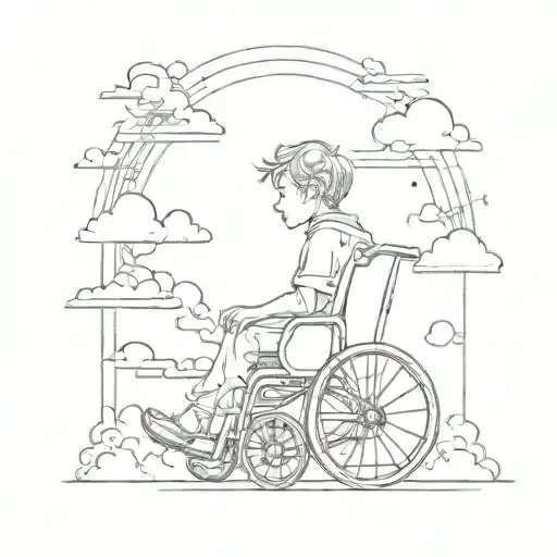 Boy In Wheelchair Going To Heaven