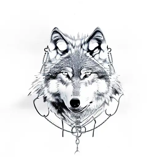 Wolf In Chain Muzzle