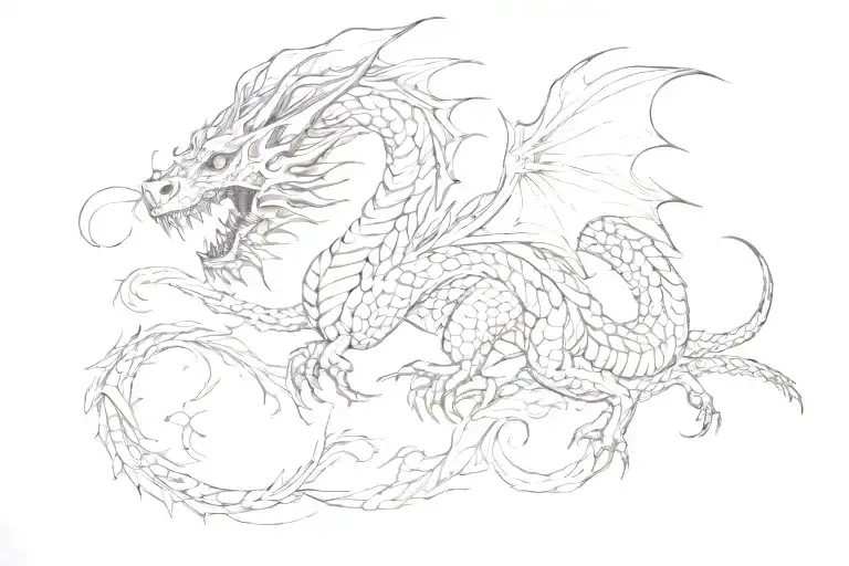 Red Thin Dragon