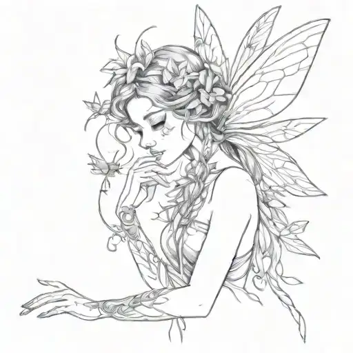 Fairy And Dragonfly