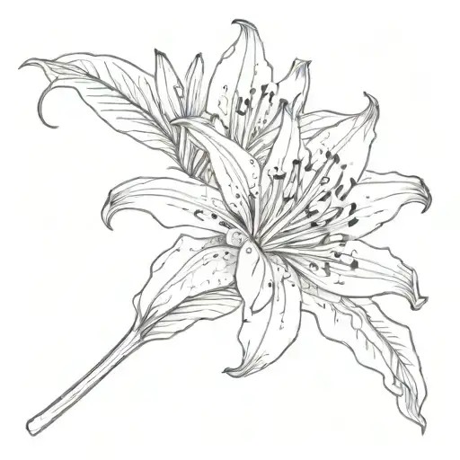 Floral Red Spider Lily Flower