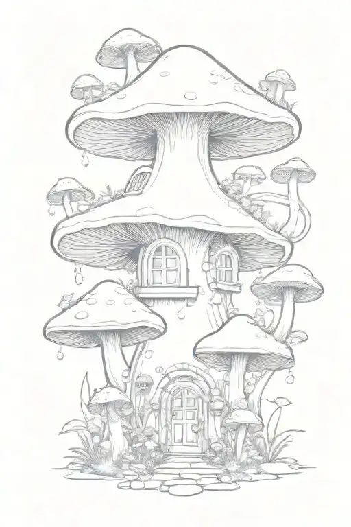 Mushroom Fairy House Full Of Love