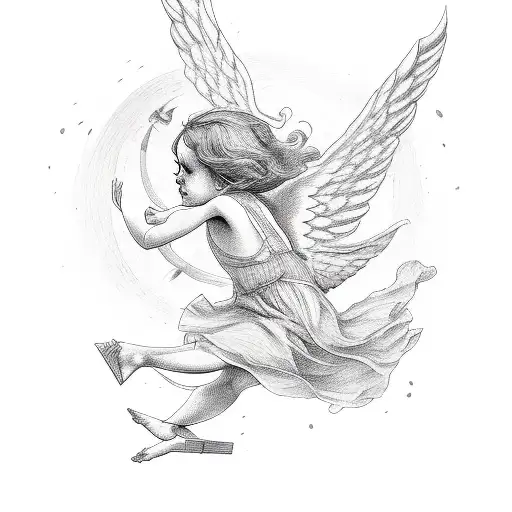 Angel Flying To The Sun