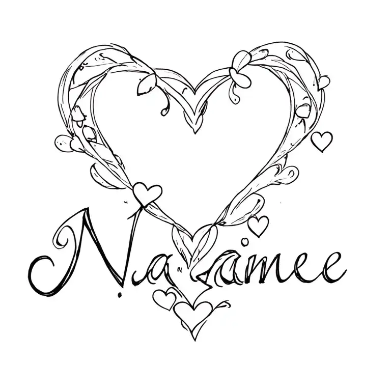 Name With Little Hearts