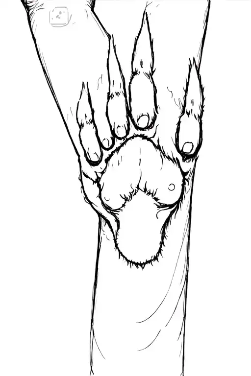A Dog's Paw On A Person's Arm