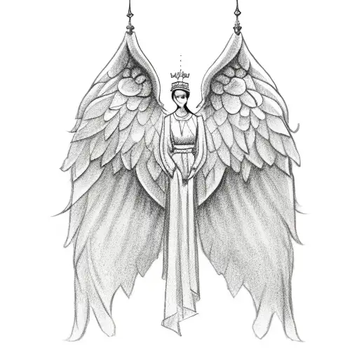 Angel Wings With Crown