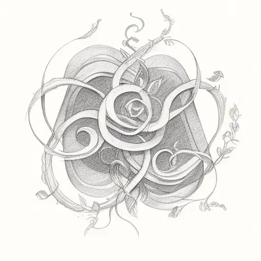 A Vine Twisting Around The Word 'Mom' In Elegant Script