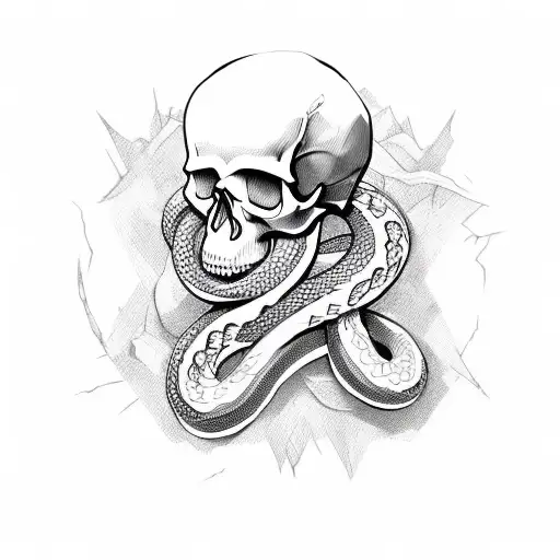 Skull And Snake