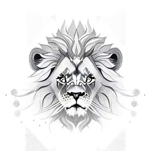 Tiny Lion On A Giant Throne